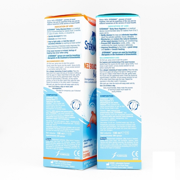 Đặc biệt chỉ định dùng sản phẩm khi bé bị viêm mũi, sổ mũi