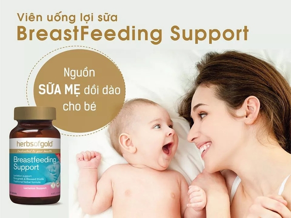 Các mẹ sau khi sinh sữa lâu về nên sử dụng HerbsofGold Breastfeeding Support