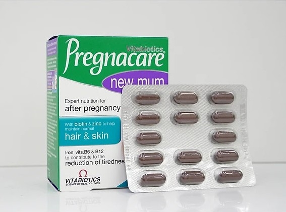 Viên uống cho phụ nữ sau sinh Pregnacare New Mum của thương hiệu Vitabiotics (Anh)