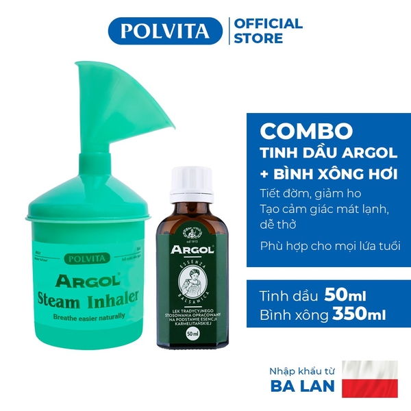 Bình xông mũi họng - Nước tinh dầu Argol Balan - Viên tinh dầu