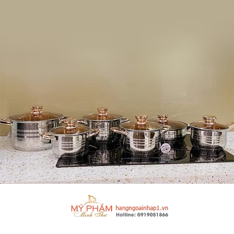 Bộ nồi CHEF & CHEF nhập khẩu Đức 6 món