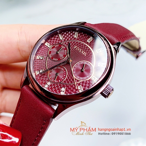 Đồng hồ nữ Fossil BQ3285P Modern Sophisticate Multifunction Wine Leather Women's  Watch Mỹ phẩm Minh Thư - Hàng ngoại nhập 1