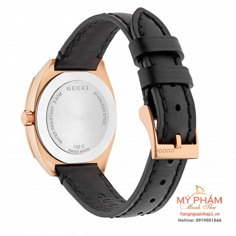 Đồng hồ nữ Gucci YA142509 GG2570 Black Dial Leather Ladies Watch