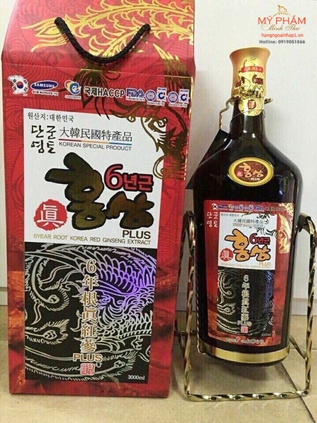 Nước Hồng Sâm Đông Trùng Hạ Thảo Hàn Quốc 6 Tuổi Bio Gold - chai 3000ml