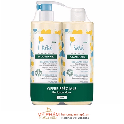 set-2-chai-sua-tam-goi-danh-cho-tre-em-klorane-bebe-phap