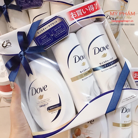 Set 3 sữa tắm- dầu gội-xả Dove Nhật Bản siêu tiện lợi