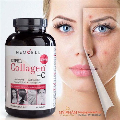 Viên uống Neocell Super Collagen C 360 viên (Mỹ) - Đẹp Da - Tóc - Móng