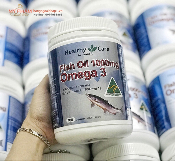 Viên uống Dầu cá tự nhiên Fish Oil Healthy Care Omega-3 1000mg - Úc