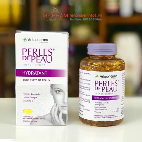 Viên uống làm đẹp da Perles de Peau Hydratant 200 viên - Pháp
