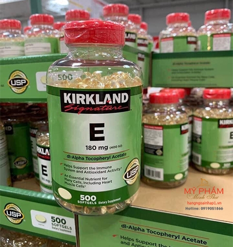 Vitamin E Kirkland Signature 180mg (400 IU) của Mỹ