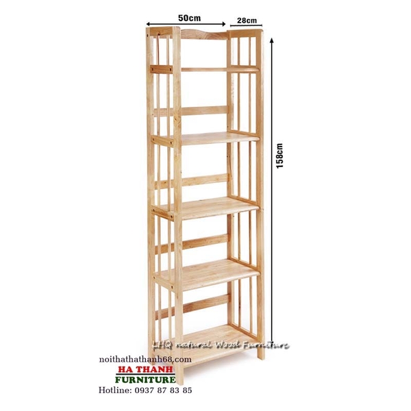 Mẫu Kệ sách gỗ 5 tầng rộng 50cm nhỏ gọn, giá rẻ tại Hà Nội.