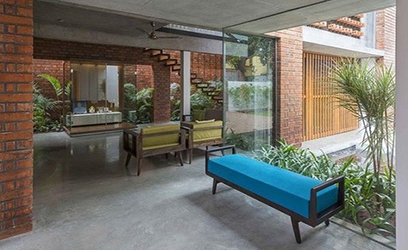 Nhà gạch mộc vẫn sang trọng, thoáng mát như biệt thự hạng sang