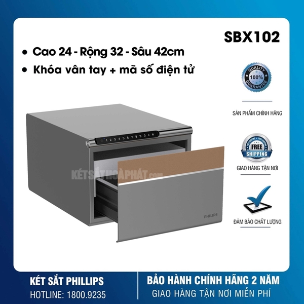 Thông số kỹ thuật két sắt Philips SBX102