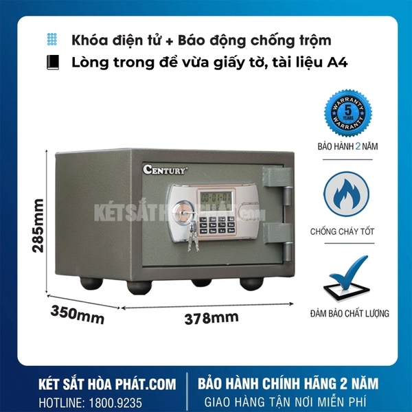 Két Sắt Mini Điện Tử Century CF20 chính hãng, giá rẻ