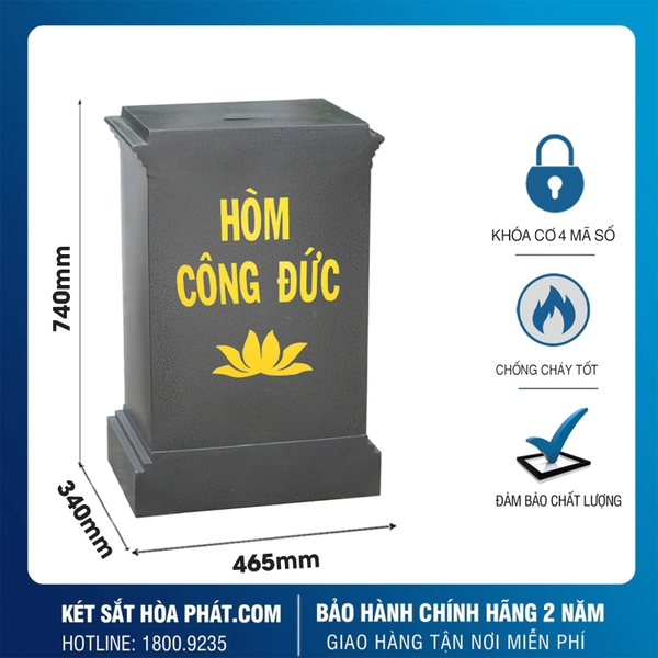 Két sắt công đức century KCD740 khóa cơ 