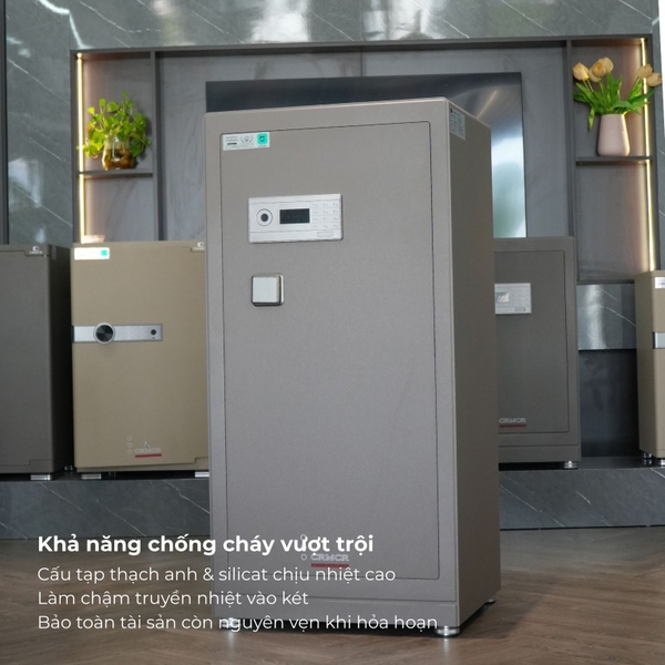 Két sắt Xiaomi CRMCR 123LB chống cháy vượt trội, cấu tạo thạch anh và silicat chịu nhiệt cao, bảo vệ tài sản khi hỏa hoạn