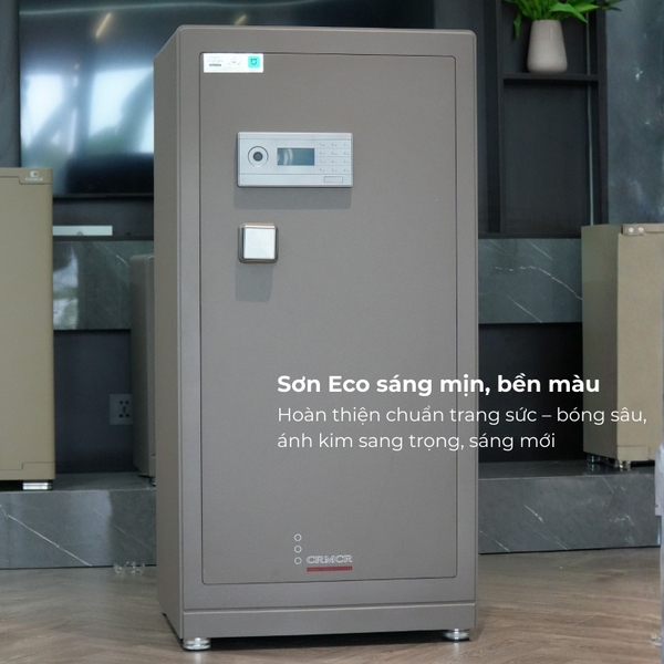 Sơn Eco sáng mịn bền màu trên két sắt Xiaomi CRMCR 123LB, hoàn thiện cao cấp ánh kim sang trọng