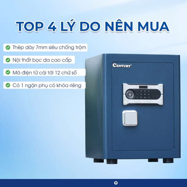 Két Sắt Siêu Cường Century MN65DT Khóa Điện Tử Chống Cháy