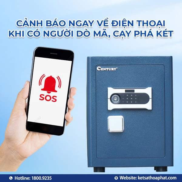 Két sắt Century MN65DT Plus, có báo động qua điện thoại