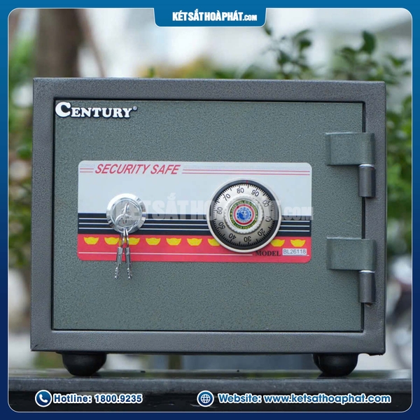 Két sắt chống cháy mini Century MN36KC khóa cơ