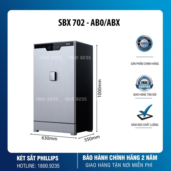 Két Sắt Thông Minh Philips SBX702-ABO/ABX Vân Tay Điện Tử Cao Cấp