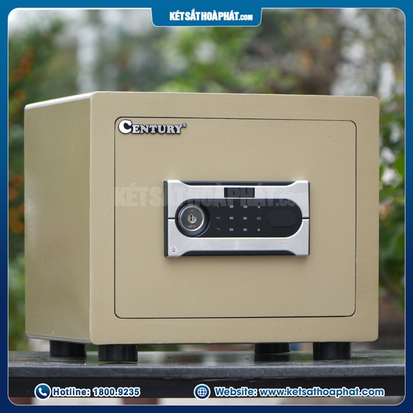 Hình ảnh két sắt mini Century SC25DT Plus màu vàng cát bo viền cong sang trọng