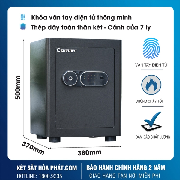 Két sắt Century SC55VTDT Vân Tay Điện Tử Chính Hãng