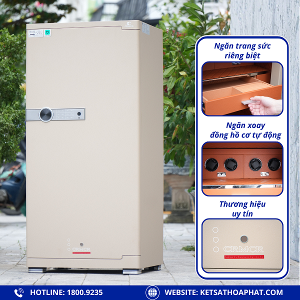 Két Sắt Xiaomi CRMCR 120JBW Xoay Đồng Hồ Cơ, Chống Cháy, Kết Nối APP Xiaomi Home