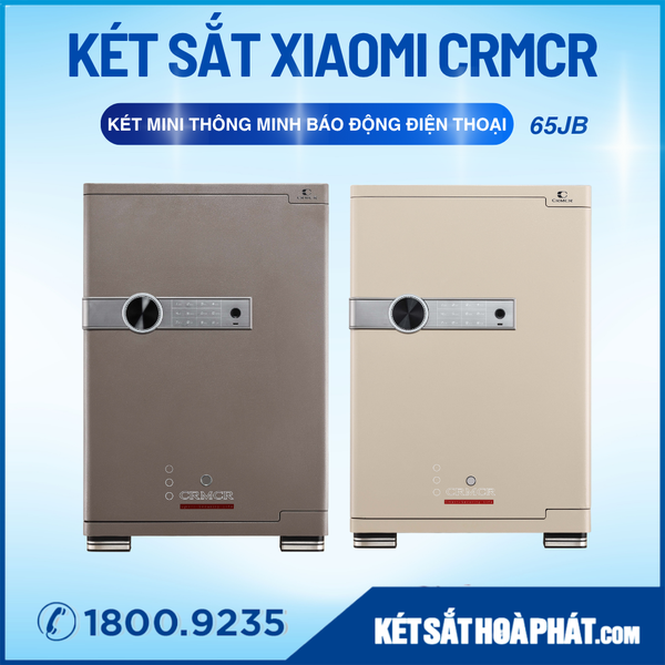 Két Sắt Xiaomi CRMCR 65JB Chống Cháy Khóa Vân Tay Điện Tử Kết Nối APP Điện Thoại