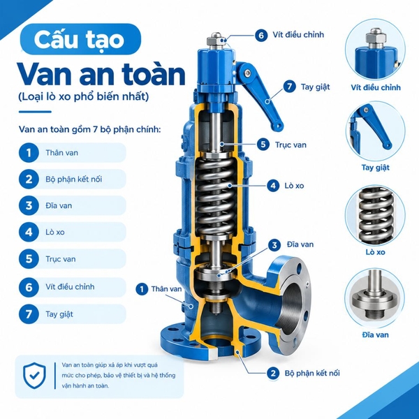 Cấu tạo van an toàn