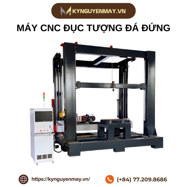 Máy CNC Đục Tượng Đá Đứng | Nâng Cao Sản Xuất