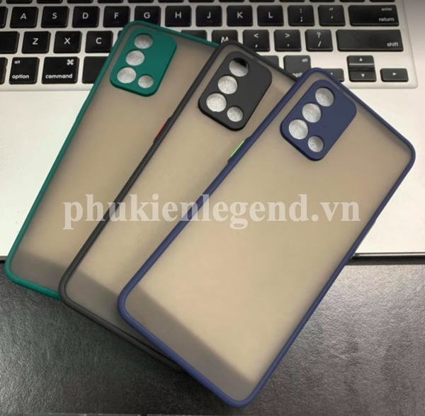 Ốp lưng trong nhám viền Shield Matte Color bảo vệ camera cho OPPO A74