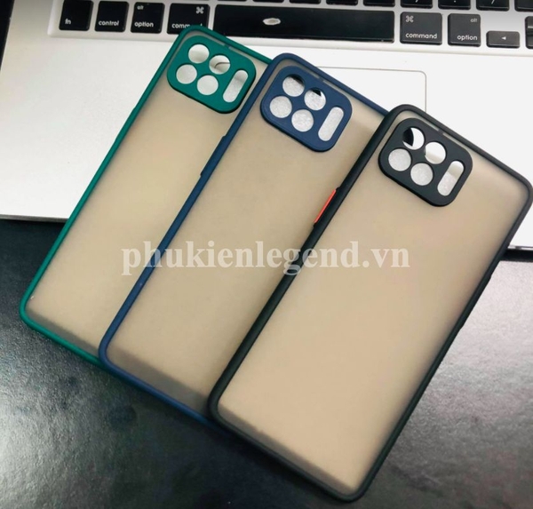 Ốp lưng trong nhám viền Shield Matte Color bảo vệ camera cho OPPO A93
