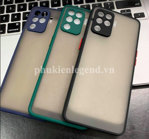 Ốp lưng trong nhám viền Shield Matte Color bảo vệ camera cho OPPO A94
