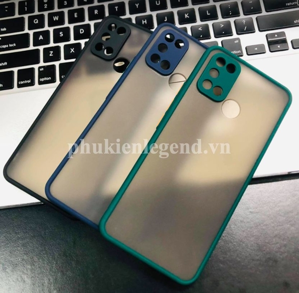 Ốp lưng trong nhám viền Shield Matte Color bảo vệ camera cho Realme 7i