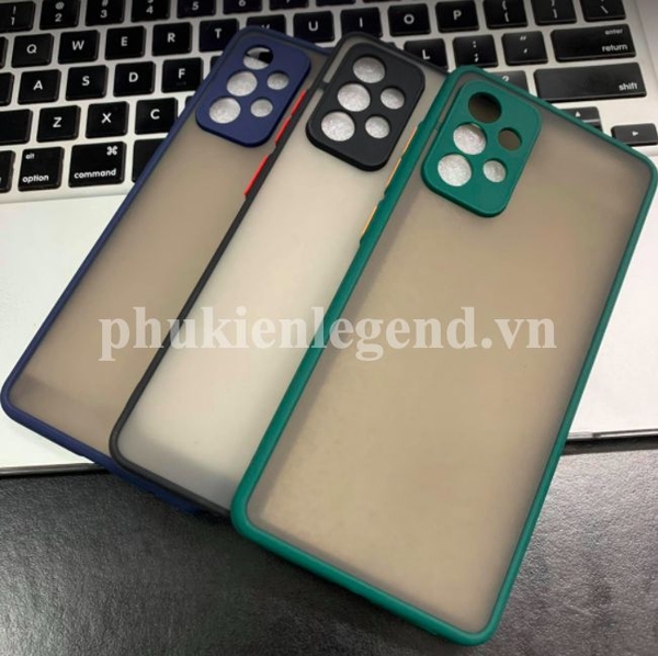 Ốp lưng trong nhám viền Shield Matte Color bảo vệ camera cho Samsung Galaxy A72