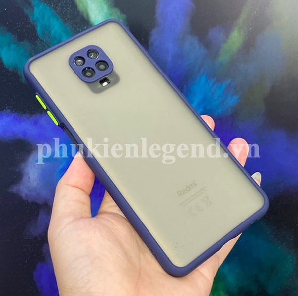 Ốp lưng trong nhám viền Shield Matte Color bảo vệ camera cho Xiaomi Redmi Note 9 Pro