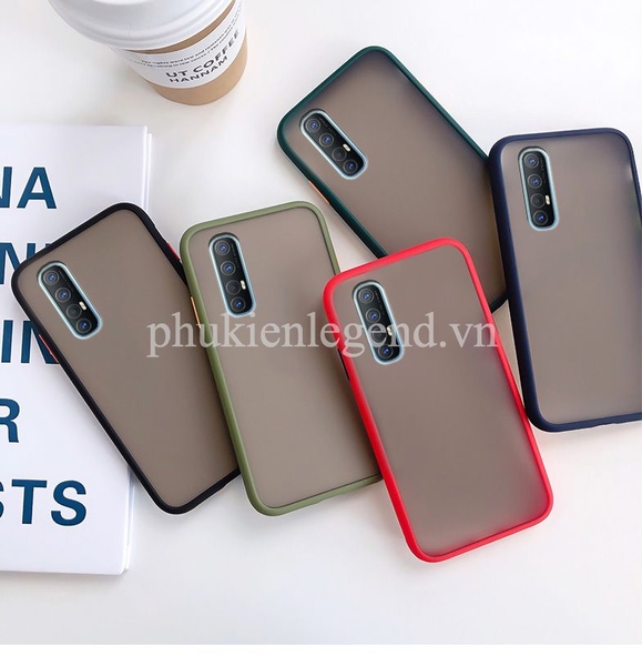 Ốp lưng trong nhám viền Shield Matte Color cho OPPO Reno 3 Pro
