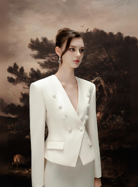White Silk Vest