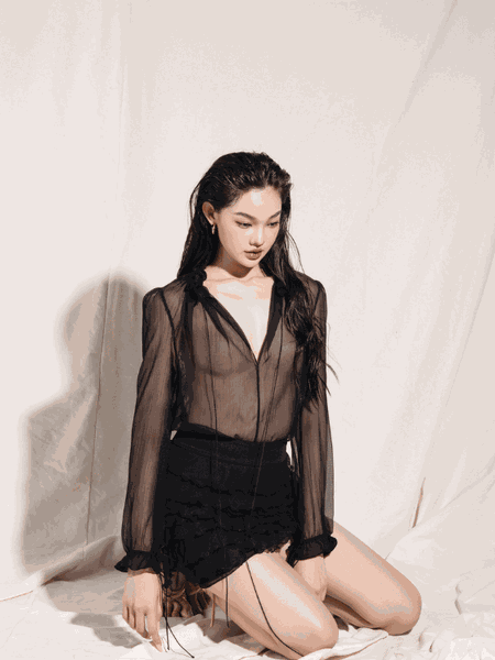 Layered skirt and top set