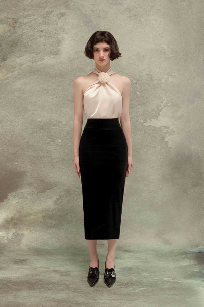 Long Velvet Skirt
