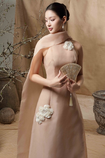 Organza Silk Ao Dai With Scarf