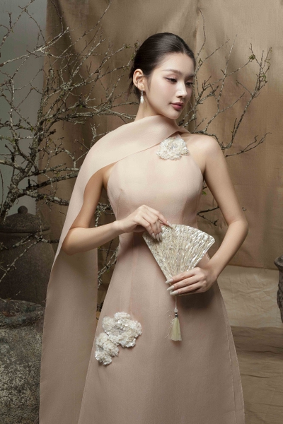 Organza Silk Ao Dai With Scarf