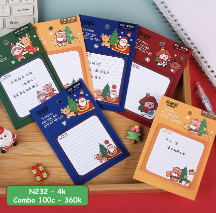 N232 - Sticky Notes Vuông Noel - Sandy Store