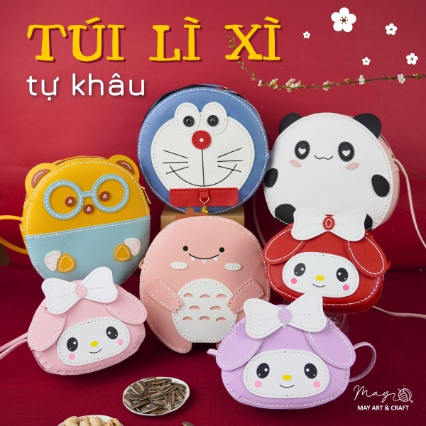 Hướng dẫn khâu túi đựng lì xì handmade cute cho bé đi chơi tết