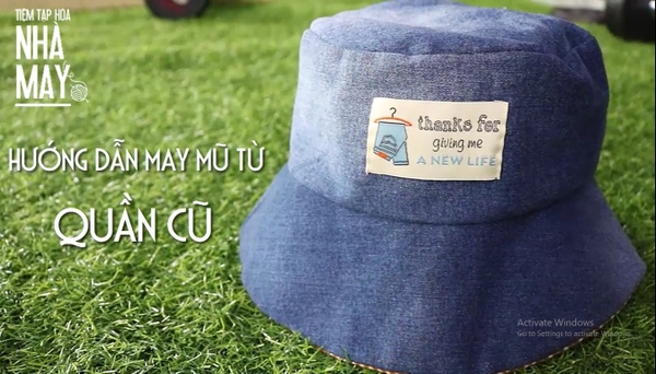 Hướng dẫn may mũ tái chế từ quần bò cũ