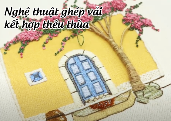 Nhập môn dễ dàng với nghệ thuật ghép vải kết hợp thêu thùa (có mẫu in)