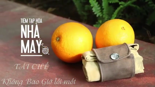 Tái chế Túi gấp đeo thắt lưng đi pinic từ quần cũ