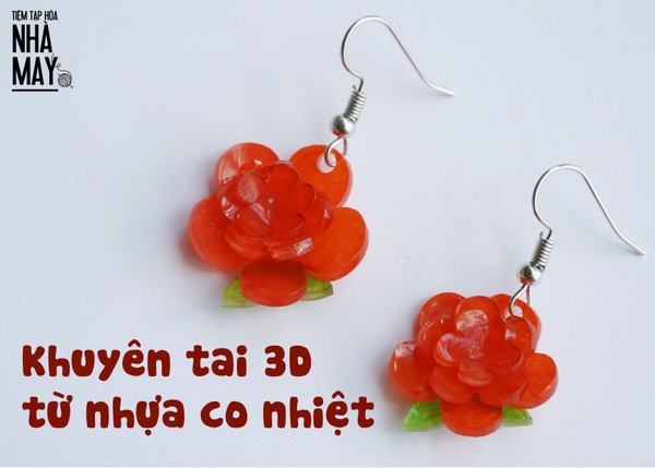 Một cách đơn giản để làm khuyên tai 3D từ nhựa co nhiệt