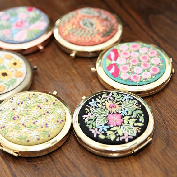 Hướng dẫn kit thêu gương tròn